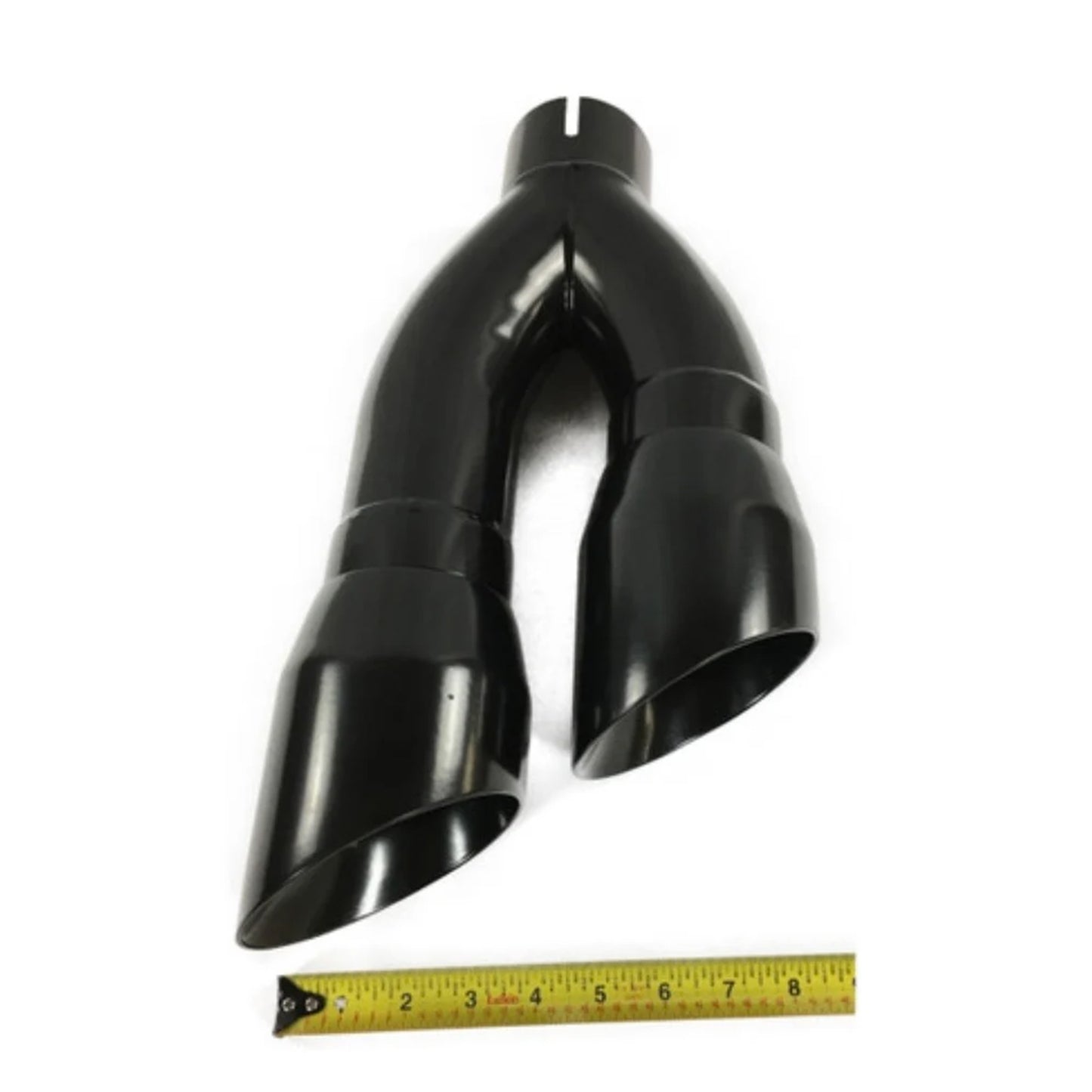 Dual Slant Angle Black Stainless Exhaust Tip