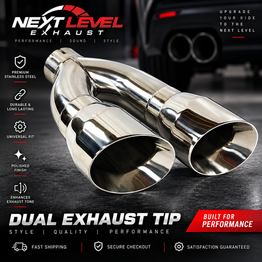 Dual Slant Angle Stainless Exhaust Tips