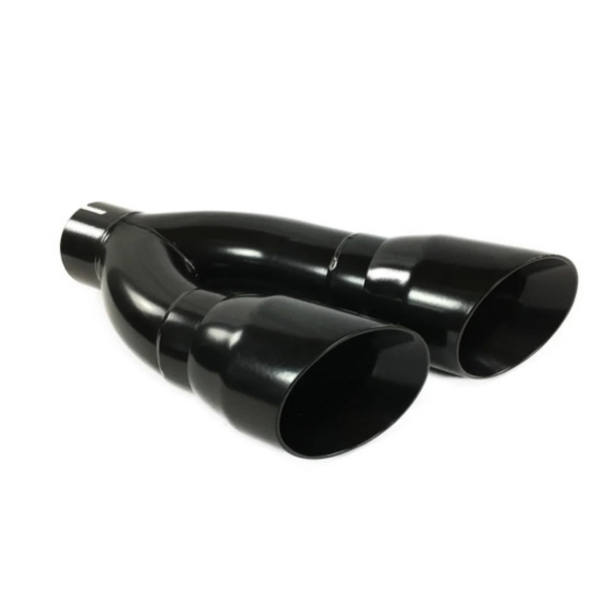 Dual Slant Angle Black Stainless Exhaust Tip