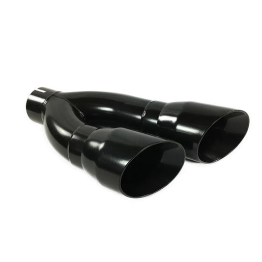Dual Slant Angle Black Stainless Exhaust Tip