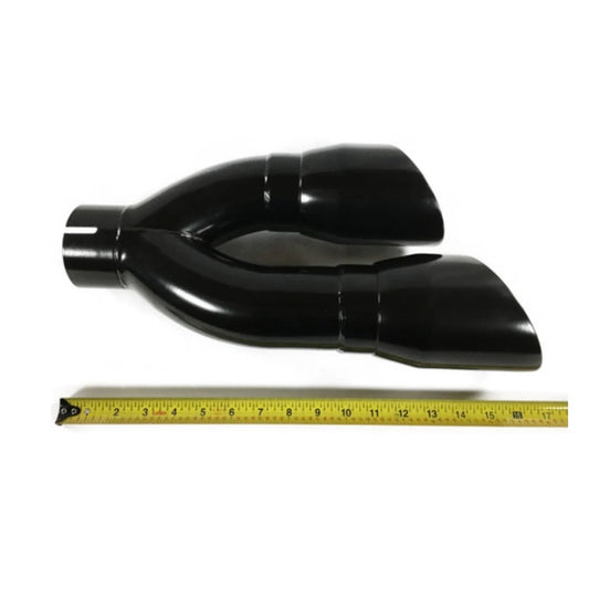 Dual Slant Angle Black Stainless Exhaust Tip